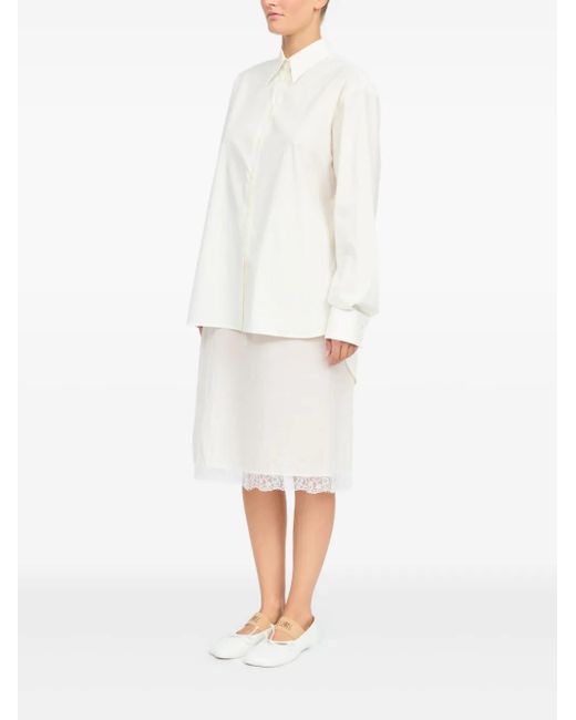 MM6 by Maison Margiela White Midi Shirt Dress