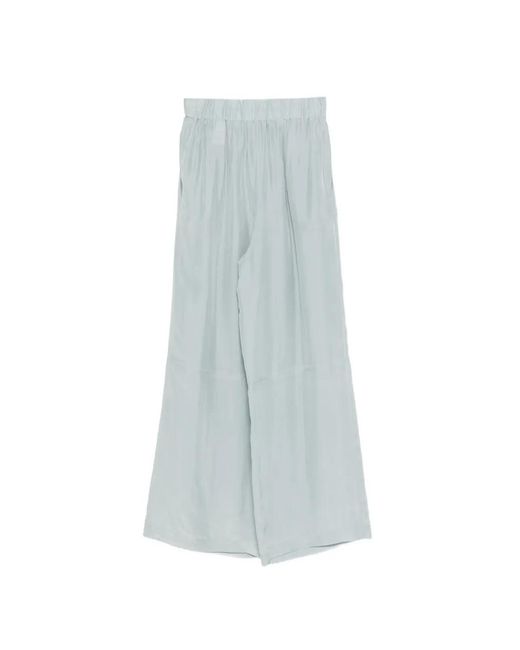 Alysi Blue Drawstrings Straight Trousers
