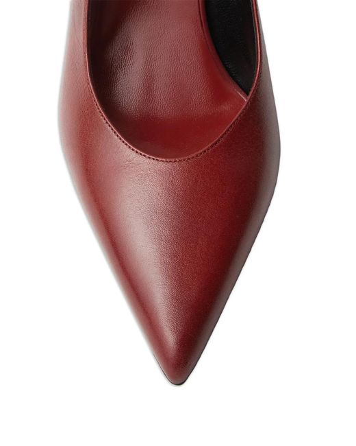 Versace Red Nyx Leather Slingbacks 80 Mm