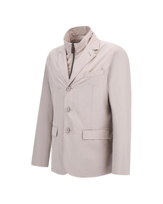 Herno Gray Byron Single-Breasted Blazer for men