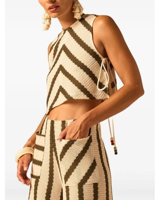 JBQ Brown Striped Top
