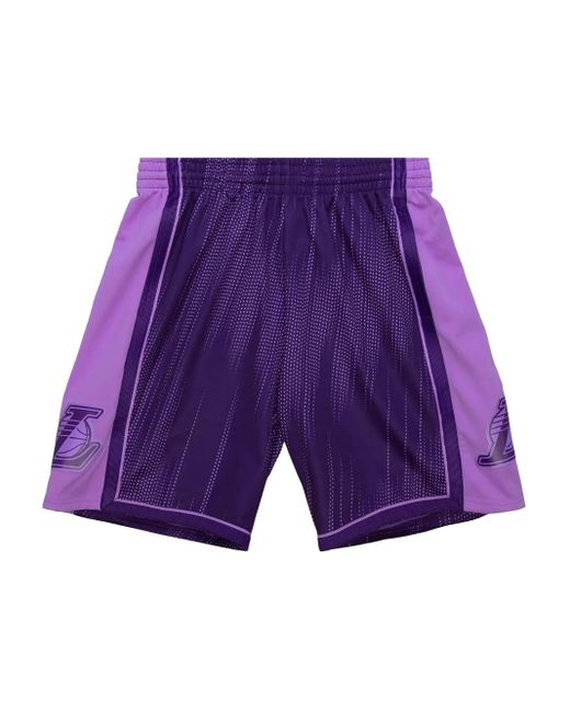 メンズ Mitchell & Ness "nba La Lakers 2009" Monochrome スウィングマンショーツ Purple