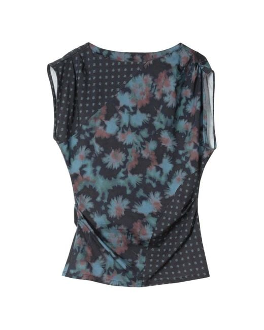 3.1 Phillip Lim Blue Draped Top