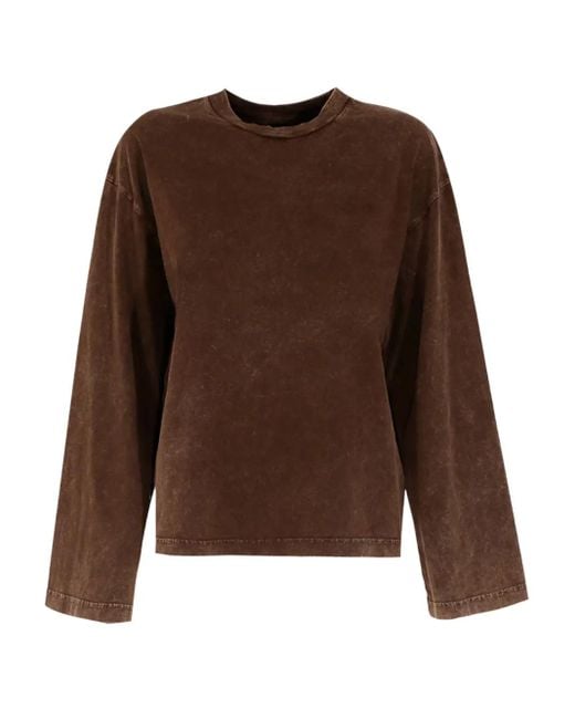 Haikure Brown Liv Oberteil mit Marmor-Effekt