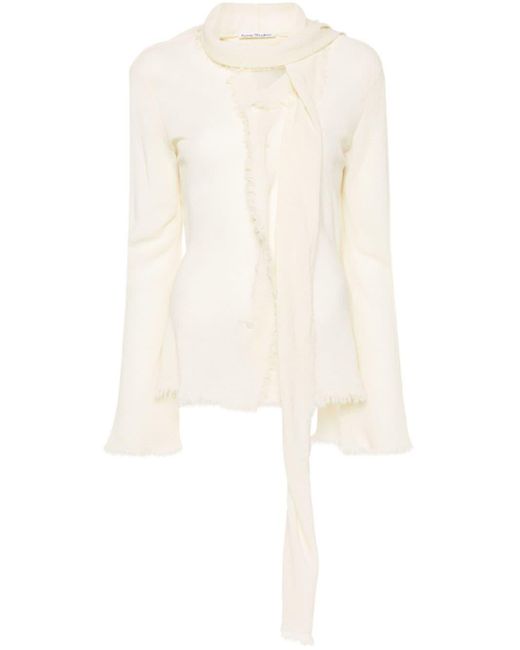 Acne プリーツ ブラウス White