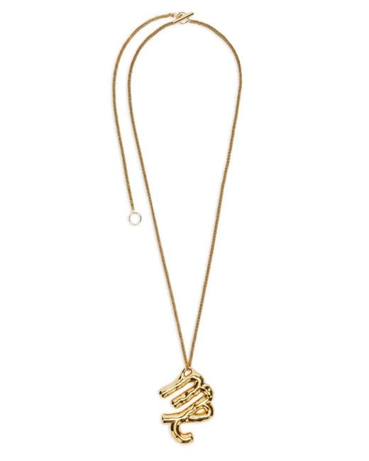 Jil Sander Metallic Zodiac-Sign Pendant Necklace