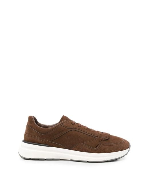 Church's Brown Suede Panelled Sneakers for men