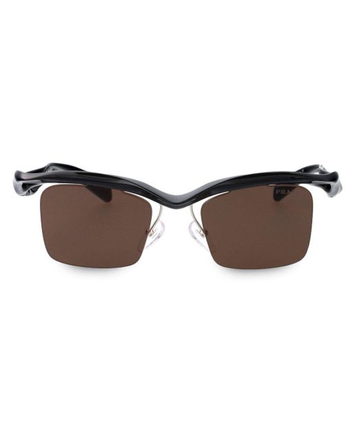 Prada Brown Square-Frame Sunglasses for men