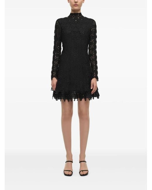 Jonathan Simkhai Black Lace-Detail Mini Dress