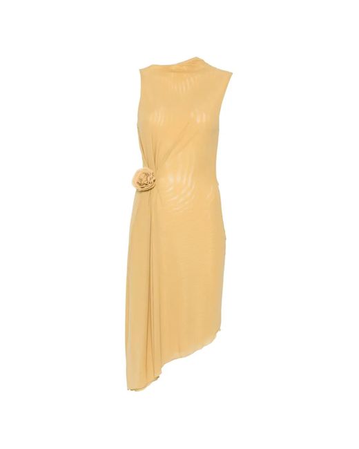 Posse White Cynthia Floral-Appliqué Midi Dress
