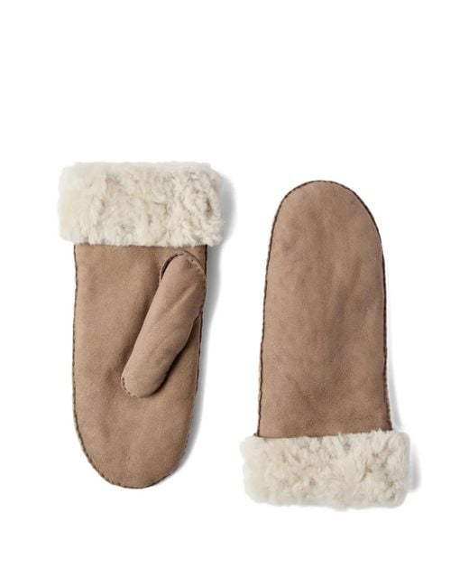 Brunello Cucinelli Natural Shearling Gloves