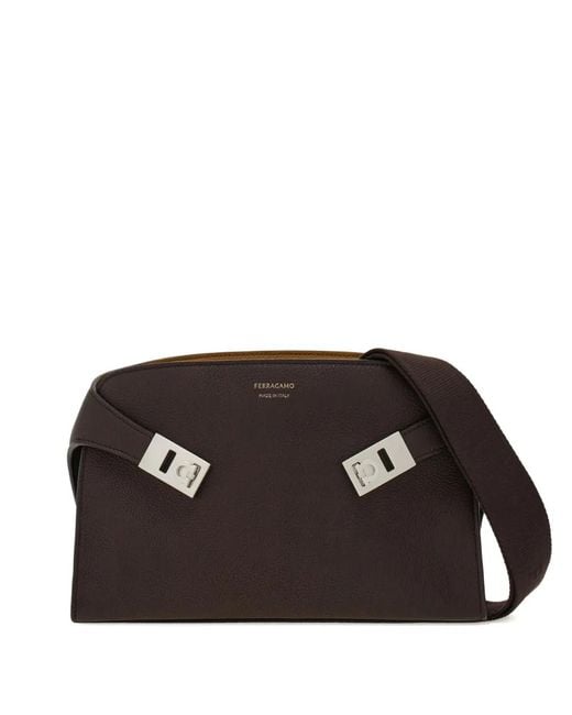Ferragamo Black Hug Messenger Bag for men