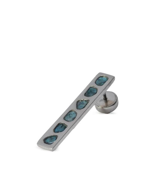 Parts Of 4 Blue Embellished Plate Earring