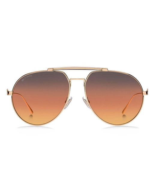 Etro Multicolor Metal Pegaso Pilot-frame Sunglasses
