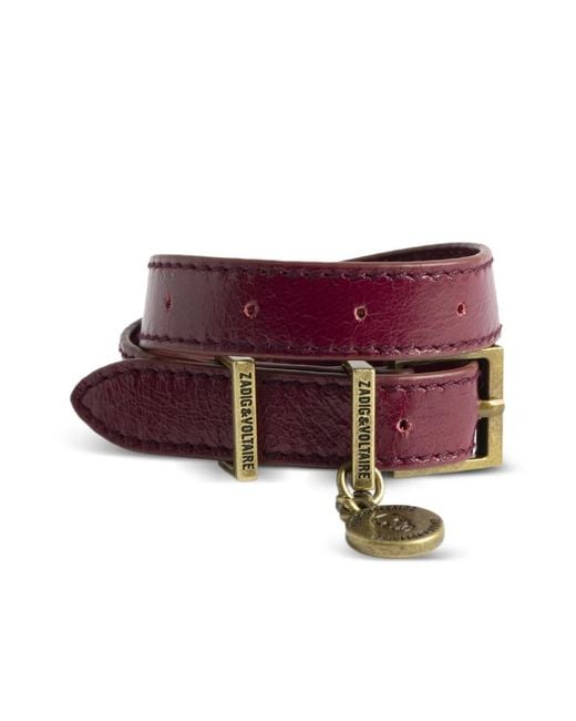 Zadig & Voltaire Purple Sunny Leather Bracelet