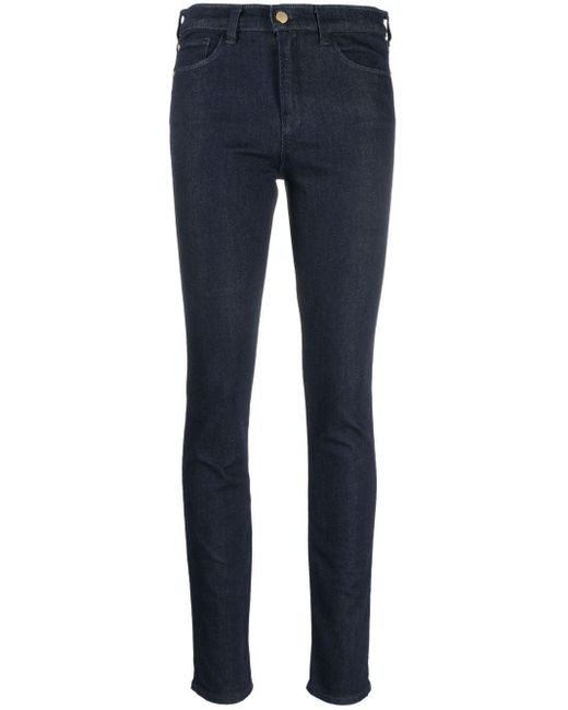 Emporio Armani Mid-rise Skinny-cut Jeans in Blue | Lyst UK