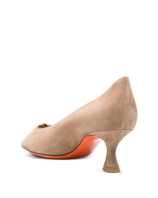 Santoni Pink Buckle Pumps