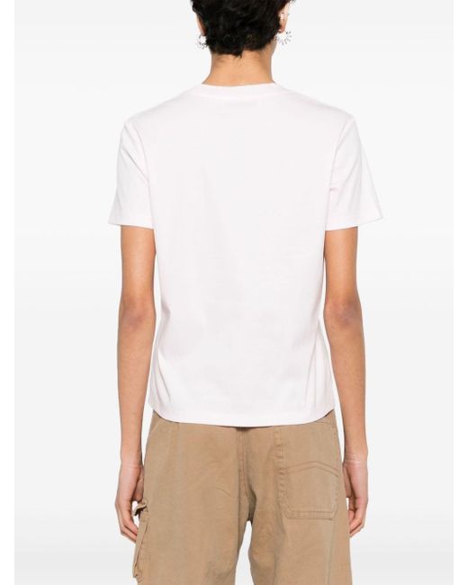 T-shirt en coton à logo imprimé Lanvin en coloris White
