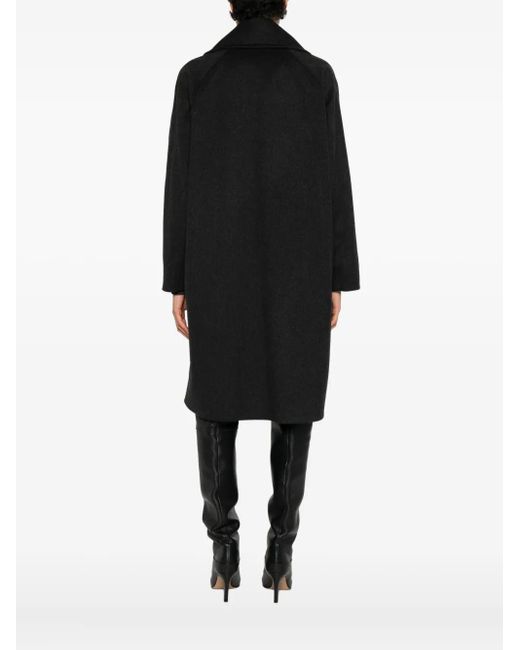 Alberto Biani Black Double-Breasted Coat