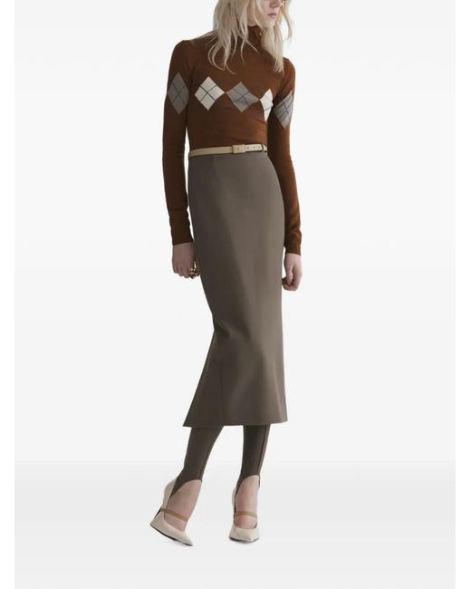 Mugler Brown Argile Top