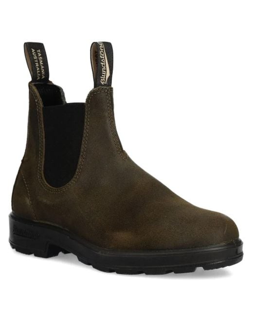 Blundstone Black Wildlederstiefel mit elastischen Einsätzen
