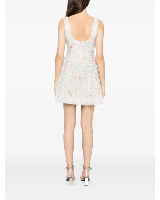 Needle & Thread White Cressida Mini Dress