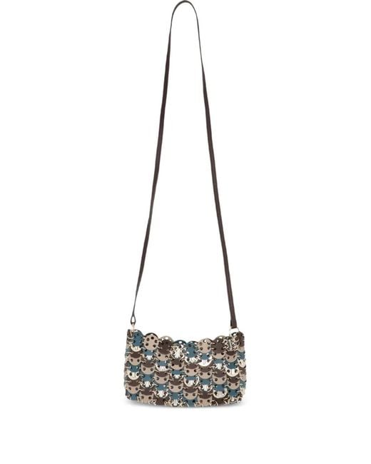 Rabanne White Disc-Detailing Cross Bag