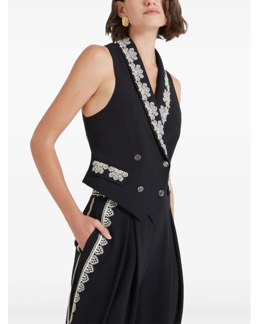 Temperley London Black Lottie Waistcoat