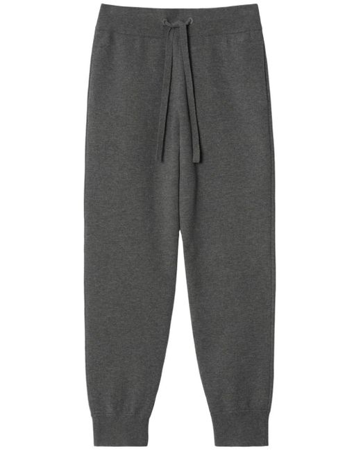 Pantalones de chándal con cordones Burberry de color Gray