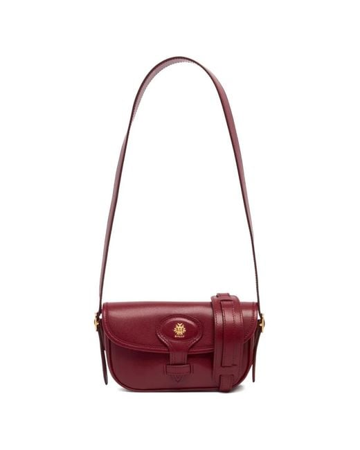 Bally Red Beckett Leather Shoulder Bag