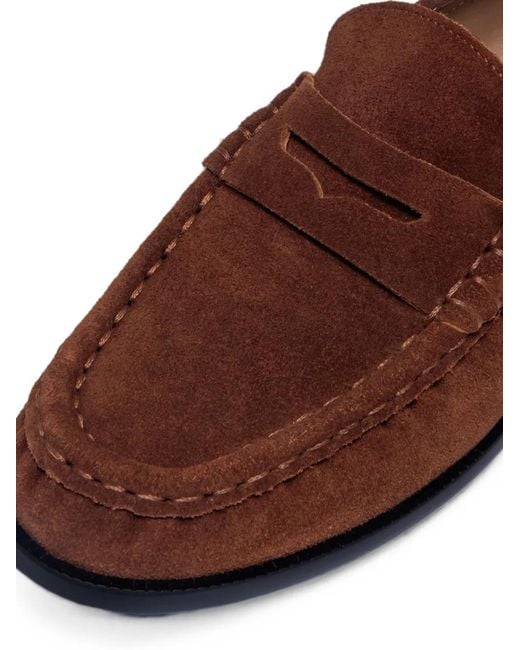 Bernardo Brown Tilda Suede Loafers