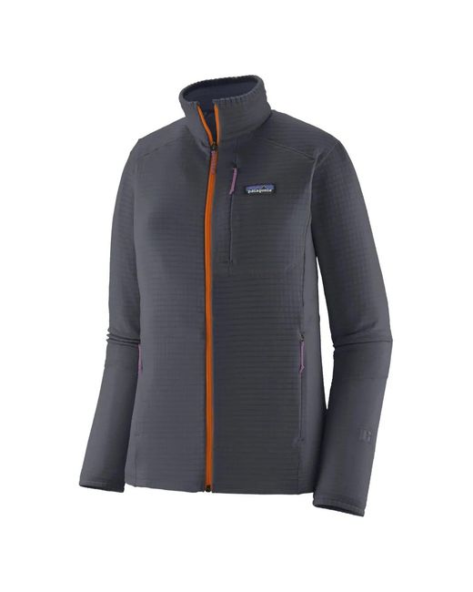 Patagonia Blue R1 Waffle-Knit Zip-Up Jacket