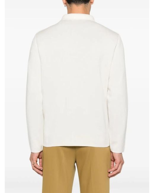 Lardini White Button-Fastening Pocket Jacket for men