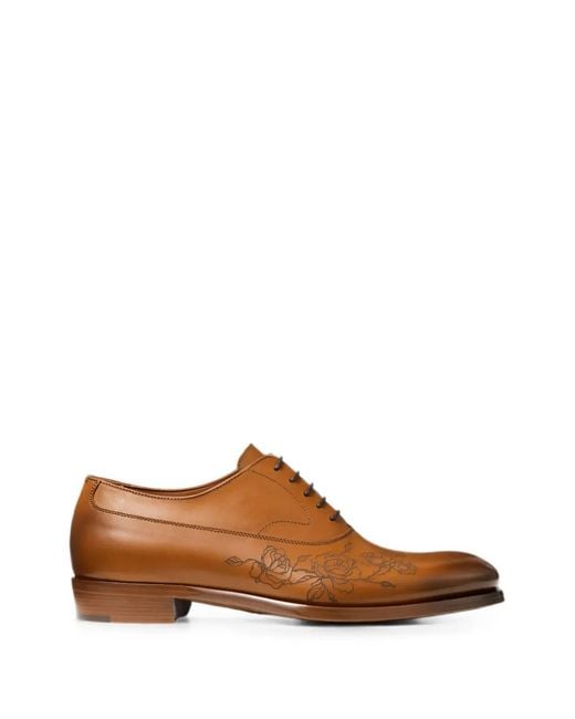 Jimmy Choo Brown Vine Lace-Up Oxford Shoes for men