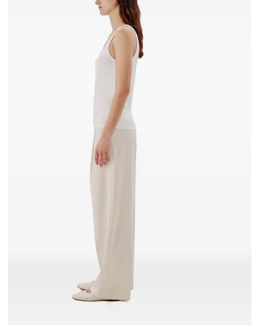 Another Tomorrow White Sleeveless Tank Top