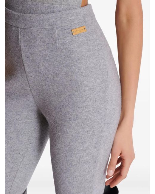 Balmain Gray Knit Leggings
