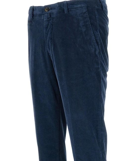 Briglia 1949 Blue Corduroy Trousers for men