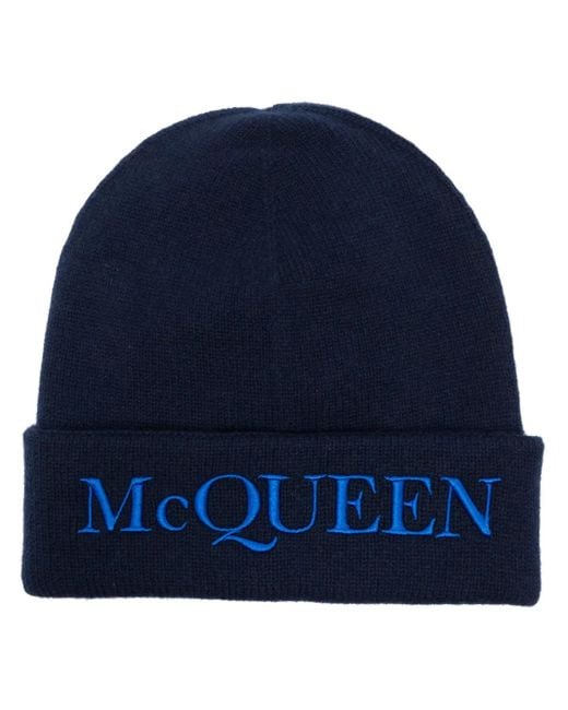 McQueen Blue Hat With Logo for men