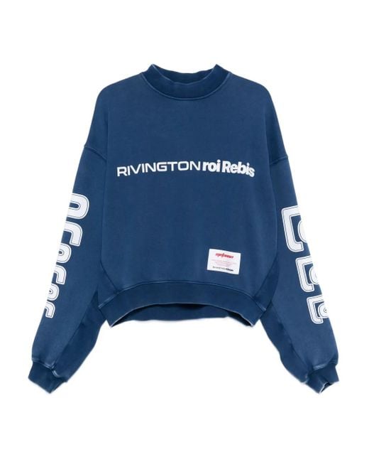 RRR123 Sweatshirt mit Logo-Print in Blue für Herren