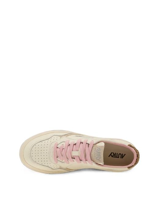 Autry Natural Medalist Low Leopard-Detail Sneakers
