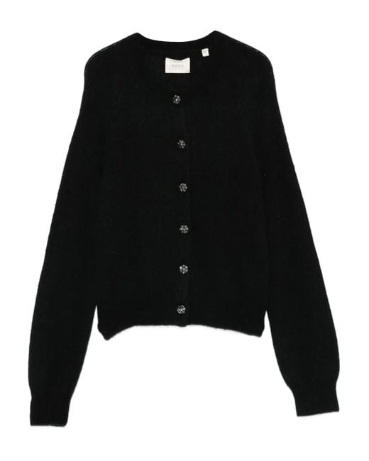 Doen Black Petra Embellished-Button Cardigan