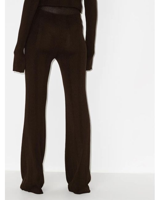 Remain Black Solaima Flared Knitted Trousers