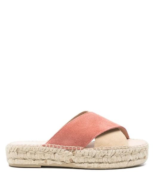 Manebí Pink Espadrilles Aus Wildleder