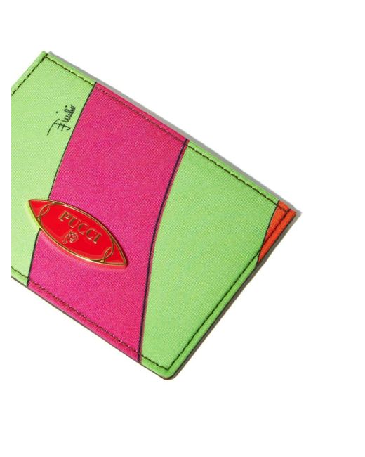 Emilio Pucci Pink Iride-print Card Holder