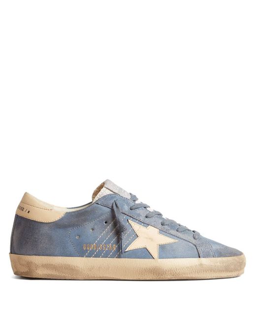 Golden Goose Deluxe Brand Blue Super Star Leather Sneakers