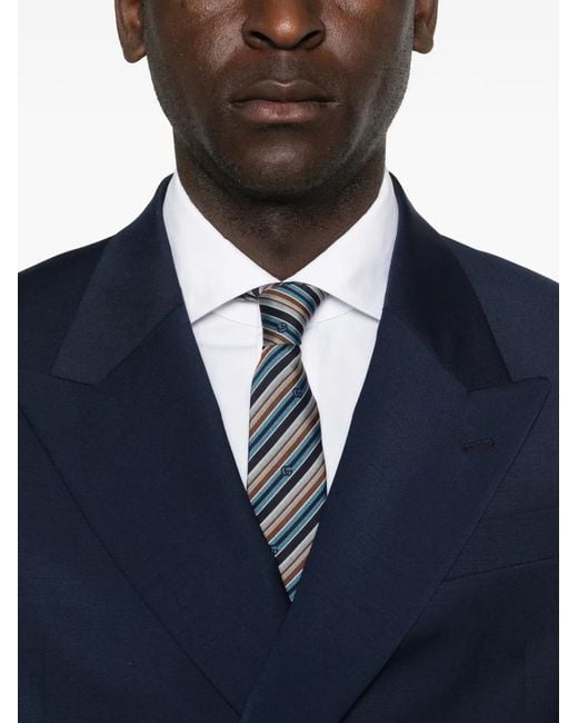 Manuel Ritz Blue Double-Breasted Suit for men