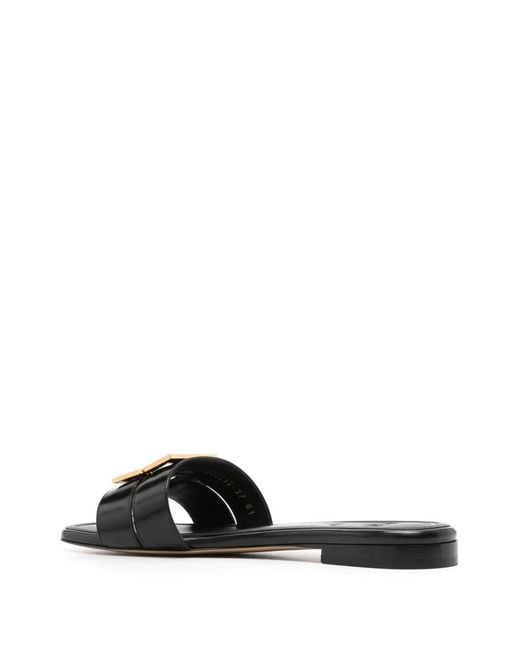 Fendi White Ffold Slides