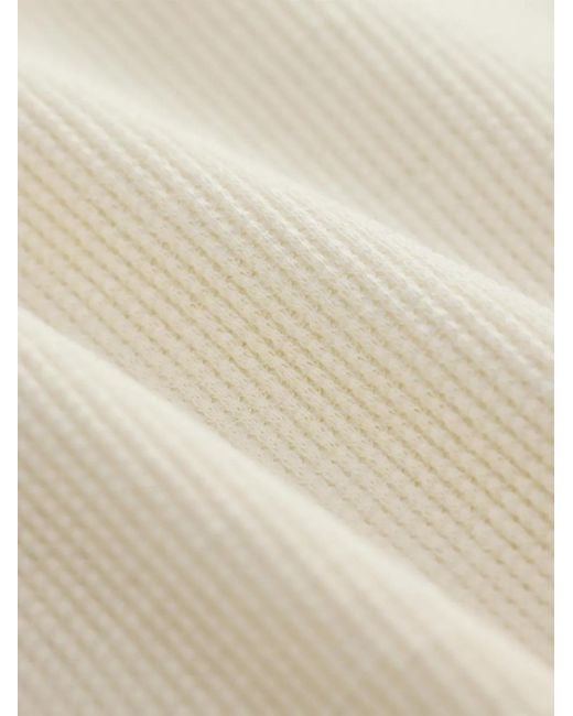 RRL White T-Shirt Henley À Manches Longues
