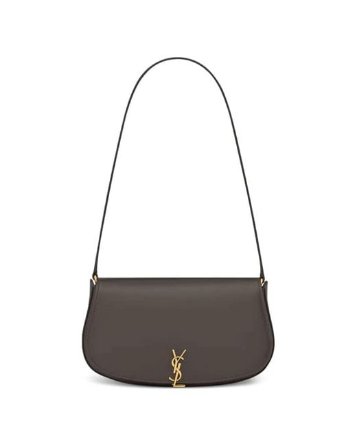 Saint Laurent White Mini Voltaire Logo Shoulder Bag