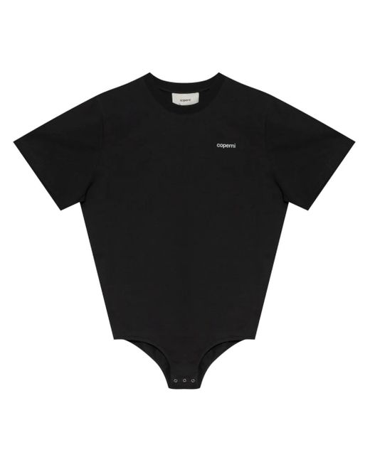 Coperni Black Logo-Print Bodysuit